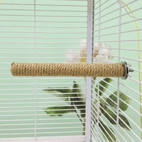 Parrot Toy Wooden Stand and Bird Perch, Bird Chewing Toy for Cages, Straight Wood Gnawing Budgie and Cockatiel Parrot Enrichment
