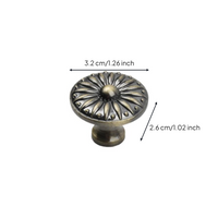 Antique Bronze Cabinet Handle, Zinc Alloy Drawer Pull, Minimalist Single Hole, Modern Furniture Accessory, Bedroom & Kitchen Decor