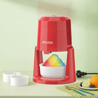 Compact Ice Shaver Machine with Ice Molds Low-Noise Electric Snow Cone Machine Single-Button for Families