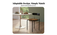 Retro design Padded Backrest Chair Soft Upholstery Dining Seat Minimalist Design Household Furniture Sturdy Frame for Homeowners, Families, Adults, Living Room, Home Office, Kitchen, Restaurant