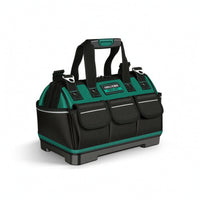 Tool Bag Tool Organizer Tool Storage Bag Handheld Tool Carrier with Multiple Front Flap Pockets and Shoulder Strap Suitable for Plumbers Technicians Maintenance Work