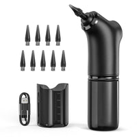 Electric Ear Cleaner with Ear Scoop Set, Black (Design Patent)