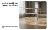 Floor Mounted Dance Barre Strong Support Adjustable Height Dance Barre Heavy Duty Professional Leg Stretching Bar for Dancers, Kids
