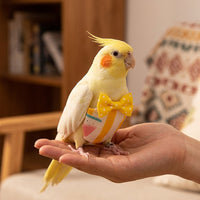 Parrot Nappy Bird Diaper with Fruit Pattern, Paper Bird Nappy and Bird Waste Bag, Adjustable Bird Hygiene for Parakeet Cockatiel and Budgies