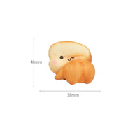 6 Pieces Bread Figurine Playful Dashboard Figurine Compact for Office Workers