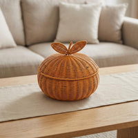 Orange-Shaped Storage Basket Decorative Home Organizer Sturdy for Living Room