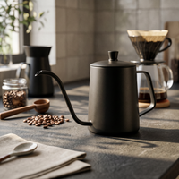 Stainless Steel Gooseneck Kettle Precise Pouring Kitchenware Rust Resistant
