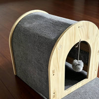 Feline Scratcher House Wear Resistant Pet Furniture Year-Round for Indoor