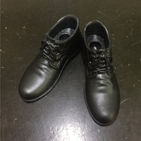 Miniature Boots with Laces 1/6 Scale Figure Boots Leather-Like Footwear for Customizers, Collectors