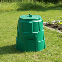 Outdoor Compost Bin with Lid Lidded Compost Bin Tapered Composter Compact for Homeowners