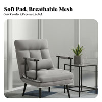 Foldable Nap Chair Lightweight Padded Folding Armchair Sturdy Frame for waterside