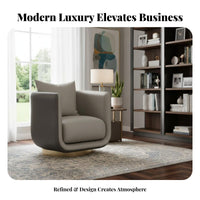 Upholstered Rotating Armchair Single Seater Rotating Tub Chair Soft Padding Ergonomic Design for Interior Decorators, Adults