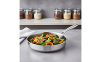 Honeycomb Wok Pan with Lid Multi-Ply Construction Flat Bottom Wok Smokeless Honeycomb Non Pan