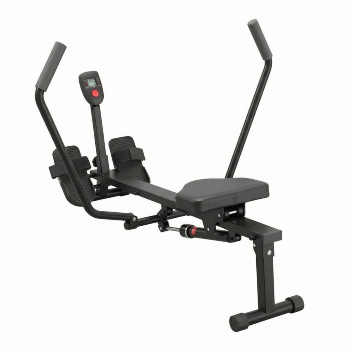 Hydraulic Rowing Machine Slimline Rowing Machine with 12-Level Resistance Compact Rower Full Body Fitness Equipment Smooth