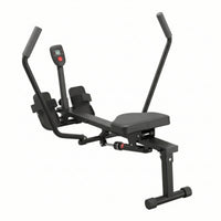 Hydraulic Rowing Machine Slimline Rowing Machine with 12-Level Resistance Compact Rower Full Body Fitness Equipment Smooth