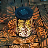 Solar Projection Lantern Weather Resistant Tree Pattern Shadow Lamp for Balcony