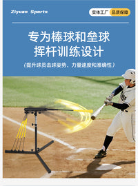 Customizable Baseball Batting Tee Stand for Practice, Portable Indoor Outdoor