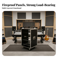 Rolling Audio Mixing Console Rack Mobile Design Aturntablistustable Audio Mixing Console Trolley Lockable Casters Padded Surface