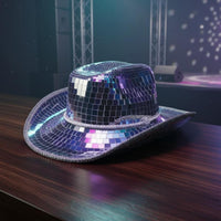 Mirror Ball Cowboy Hat Reflective Disco Cowboy Hat Festival Design