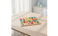 Educational Wooden Shape Puzzle Board Developmental Wooden Puzzle Sensory Toy Bright for Classroom, Homeschool