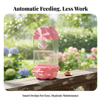 Automatic Bird Feeder Large Capacity Parrot Food Dispenser Husk Separator Automatic Bird Dispenser for Vacation, Travel