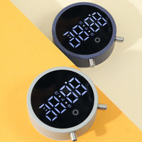 Ultra-Thin LED Digital Desktop Clock with Alarm, Plug-in, Metal Case