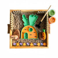 Carrot House Sand Toy Set Carrot Farm Modeling Clay Kit Biodegradable Material 3D Printed Play Shape Set for Kids, Preschool