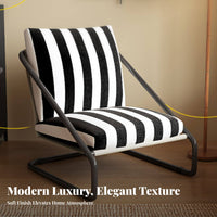 Striped Highspine Armchair mid-century modern styleera Modern design Home Furniture for Readers