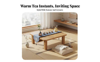 Wooden Floor Desk Multi-Functional Japanese Floor Table Japanese Folding Floor Table Sturdy Wood Construction for Small Areas