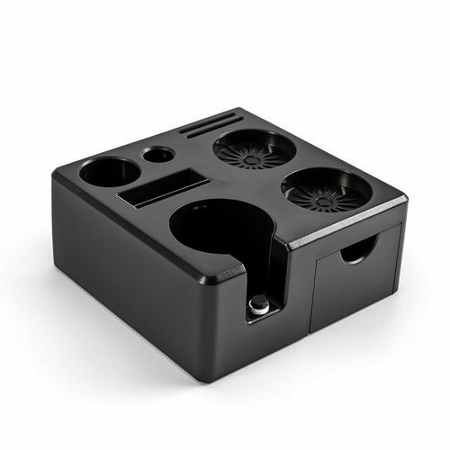 Espresso Tampering Station Compact Espresso Tamper Station with Drawer