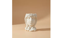 Sculptural Face Planter Tabletop Head Planter Unique Face Flower Pot Cute for Desk, Shelf, Entry Table