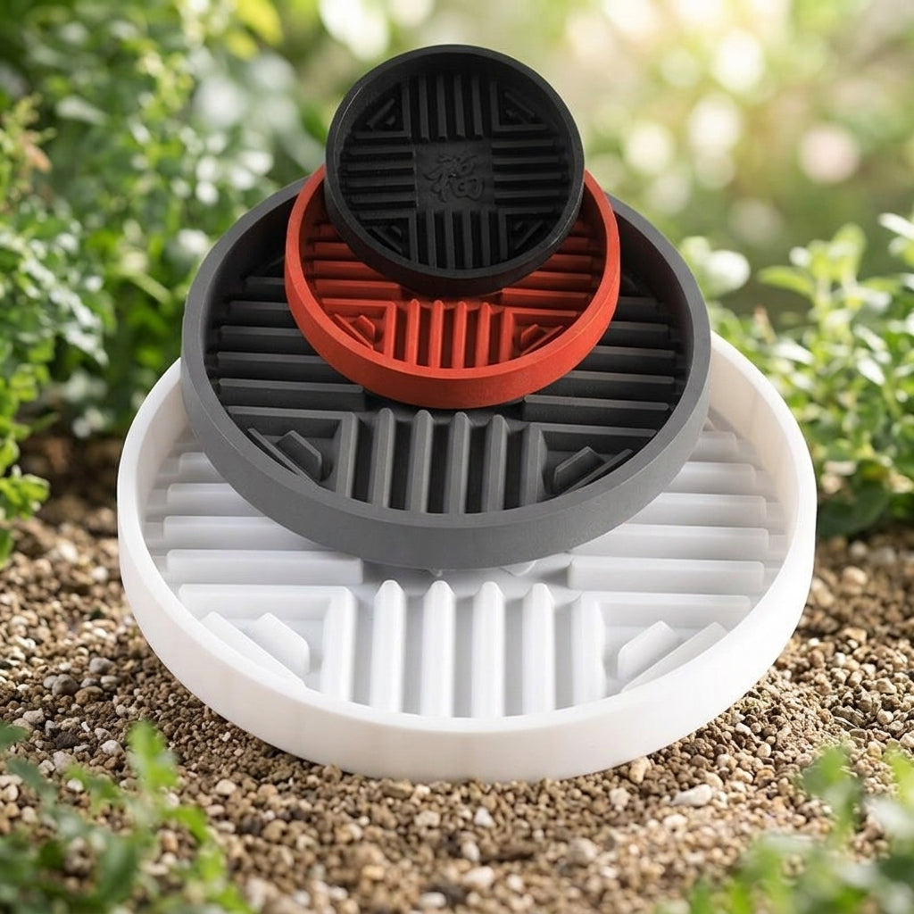Plant Saucers with Slotted Drip Tray, Resin Plant Pot Saucer for Outdoor Plants, Single Thickened Base and Simple Plant Trays for Drainage