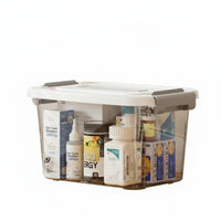 Lidded Container with Handles Large Capacity Organizing Box particle-proofresistant Lid