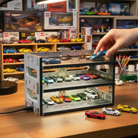 1:64 Parking Garage Multitier:64 Car Display Case Windowed Design for Shelf