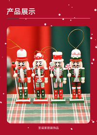 13cm Candy Nutcracker Soldier Wooden Christmas Decoration Small Gift