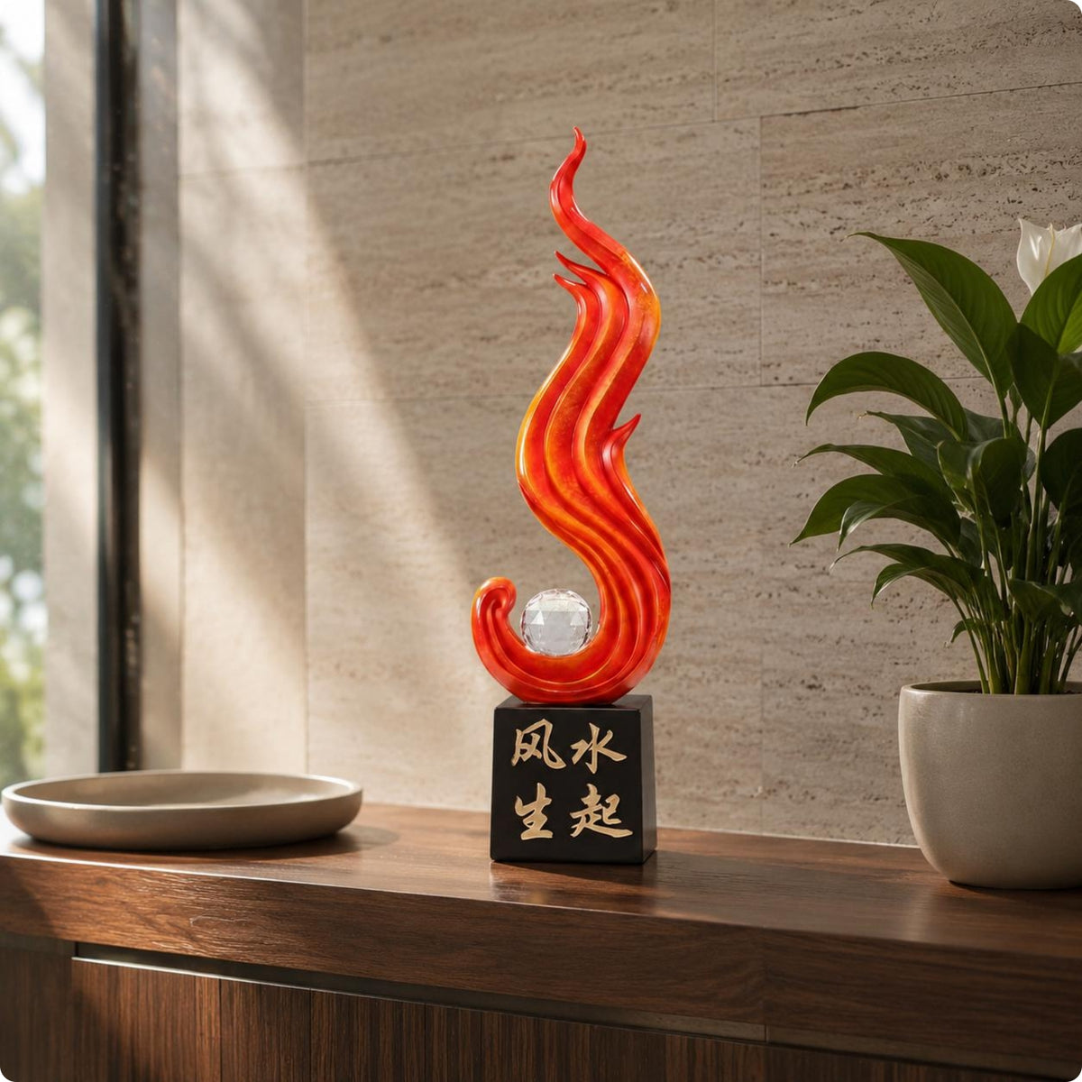 Feng Shui Ornament Light Luxury Feng Shui Statue Smooth Surface Decorative Desktop Ornament for Entryway