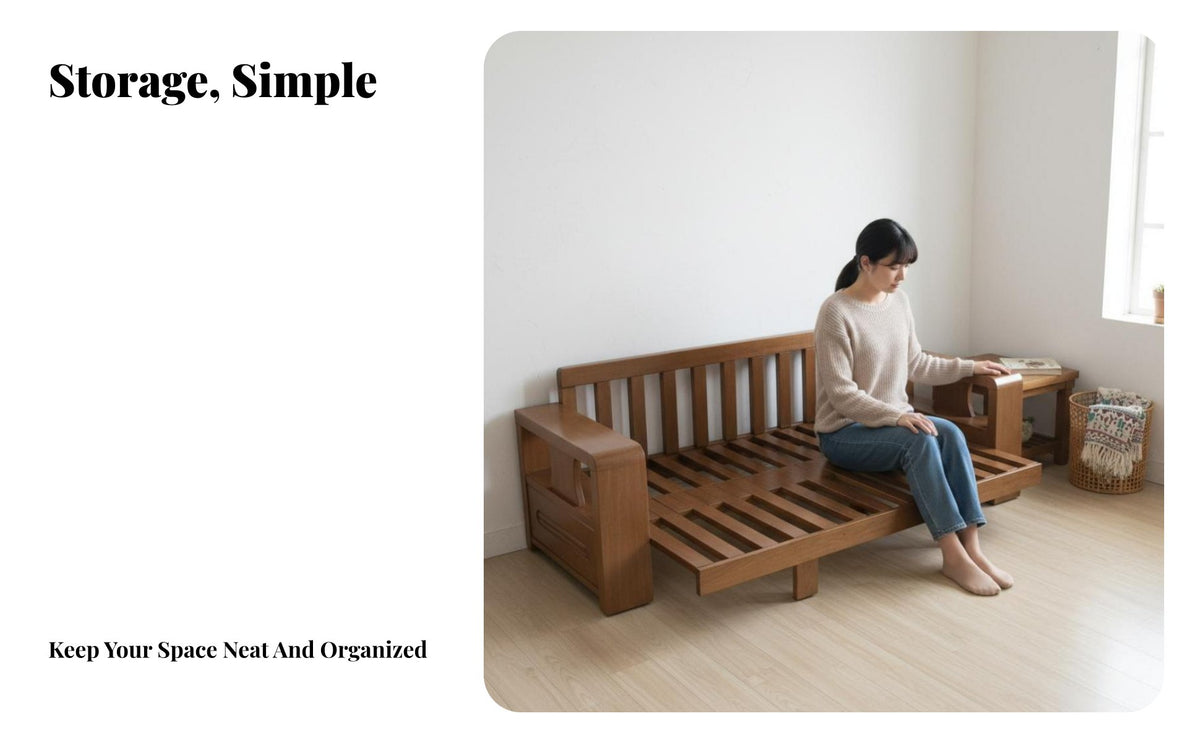L-Shaped Wooden Sofa Traditional Chinese design Living Room Furniture All-Season Use Sectional Couch for Apartment Dwellers, Home, Lounge Area, Office