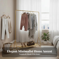 Rolling Clothes Rack with Shelf Easy to Move Garment Stand On casters Modern Design for Homeowners, Adults, Bedroom