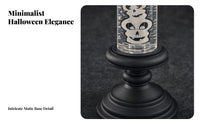 Spooky Halloween Candle | Dripping beeswax Look, Flame Shaped Tip, LED Candle with Glitter, for Mantel