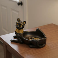 Egyptian Feline Organizer Decorative Feline Jewelry Storage Box Tabletop
