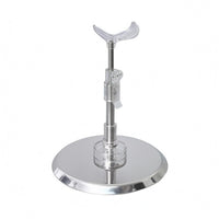 Stainless Steel Upright Doll Holder Clear Base Adjustable Doll Stand Transparent