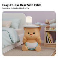 Bear-Shaped Storage Cabinet Multifunctional Bedside Storage Cabinet for Toddlers
