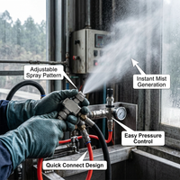 Stainless Steel Misting Nozzle, Industrial Fine Mist Spray Tip, Low Pressure Humidification Nozzle,  - Image 3