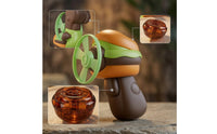Burger Launcher with Flying Discs Outdoor Rotating Top Disc Launcher Cartoon Rotating Top Toy Colorful for Children