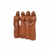 Figurine with Wood-Grain Finish Tabletop Resin Figurine Artful for Mantel