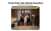 Japanese minimalist aesthetic artistic Foldable Panel Screen Mobile Folding Panel Divider Freestanding Room divider Portable for Homeowners, Interior Designers, Apartment Dwellers, Bedroom, Restaurant, Classroom