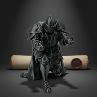 Armored Knight Desk Organizer 3D Printed Knight Pen Holder Metallic-Finish Look