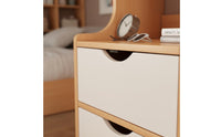Nightstand Bookshelf Combo Multi-Functional Tall Bedside Bookshelf Space Saving