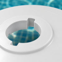 Vacuum Plate with Elbow Molded Pool Skimmer Adapter White