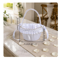 Flower Girl Basket Elegant Ceremony Decor Lightweight for Girls